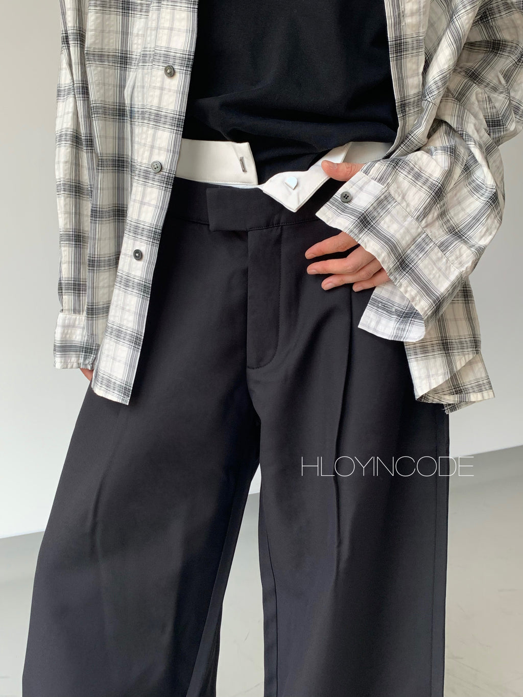 DOUBLE WAISTED PANTS