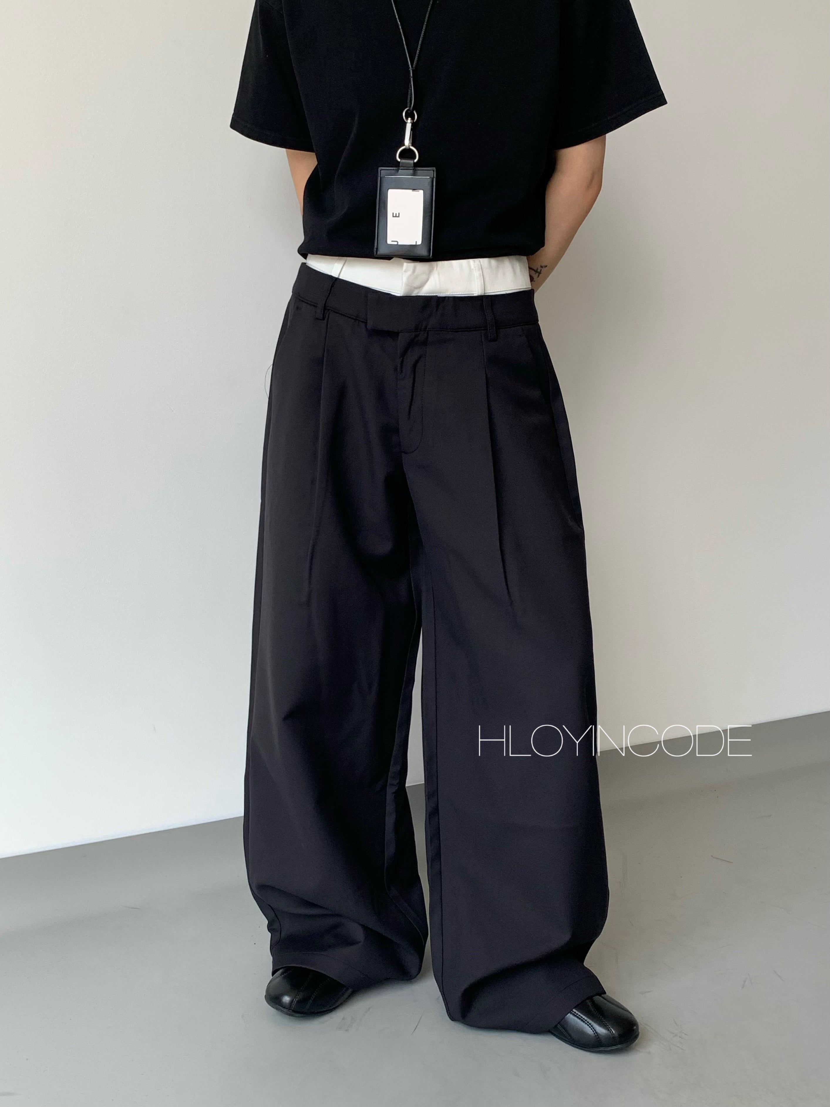 DOUBLE WAISTED PANTS