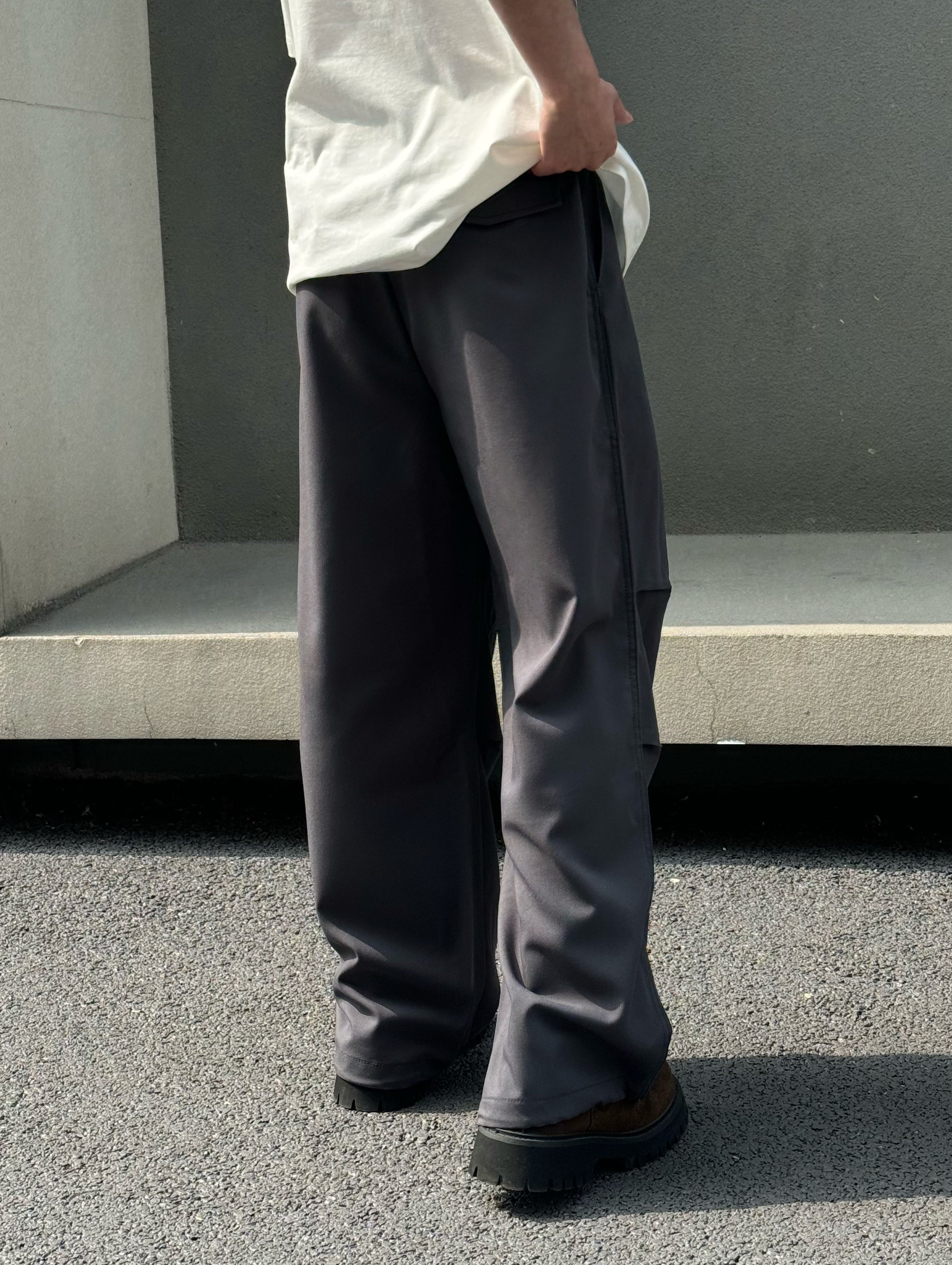 IRONED CREASED BLACK PANTS