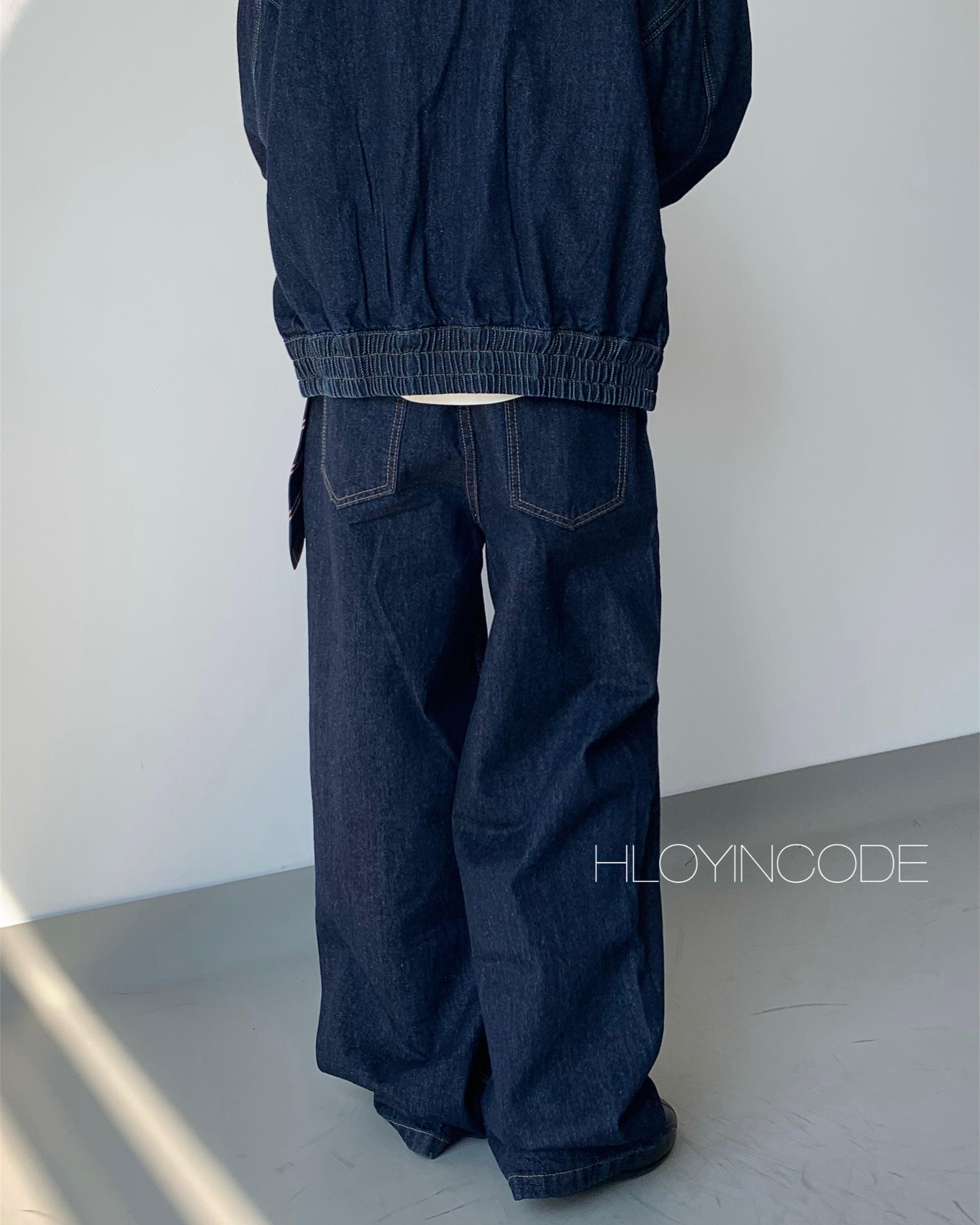 WIDE FIT JEANS INDIGO WASH