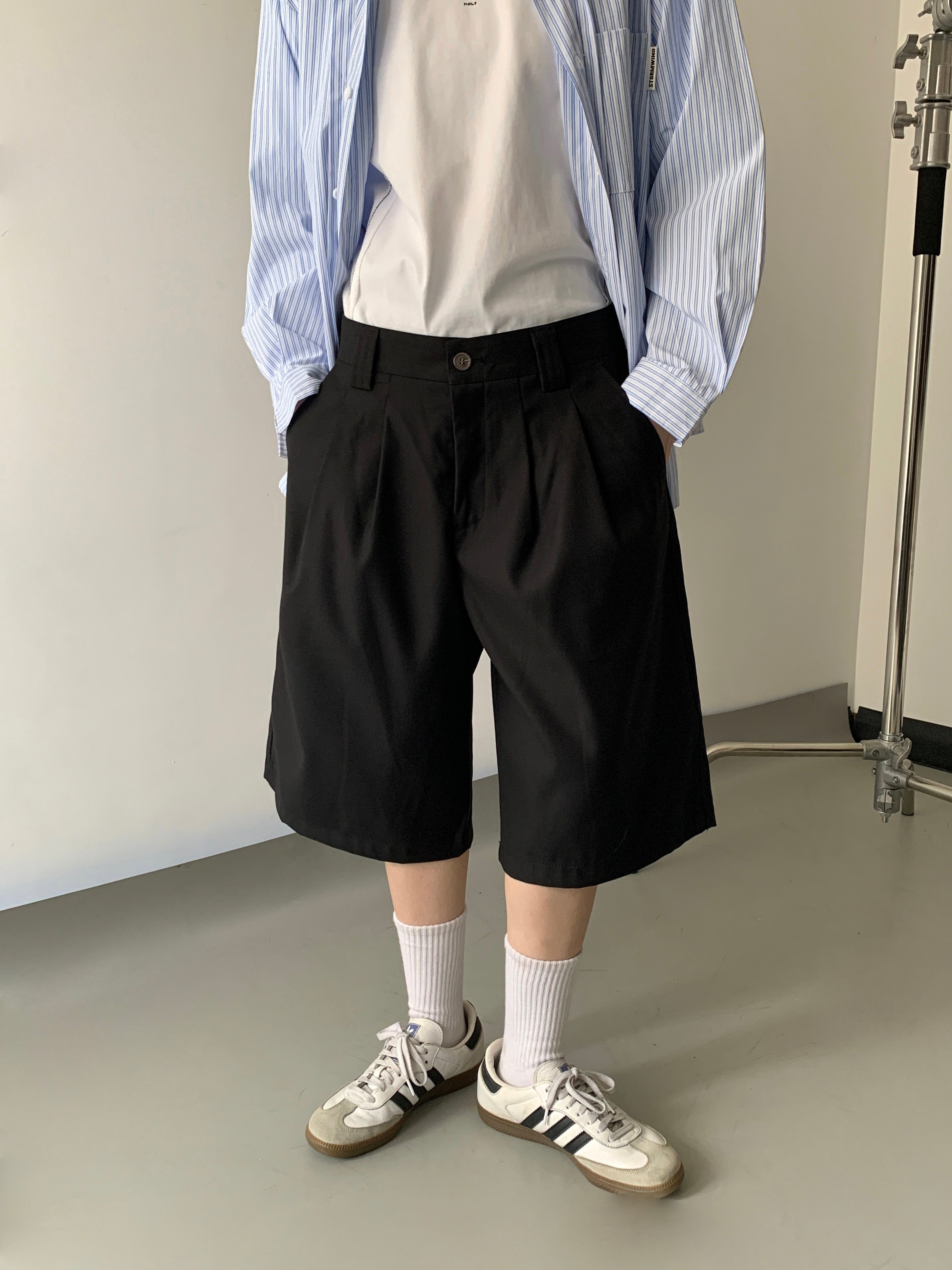 WIDE COTTON SHORTS